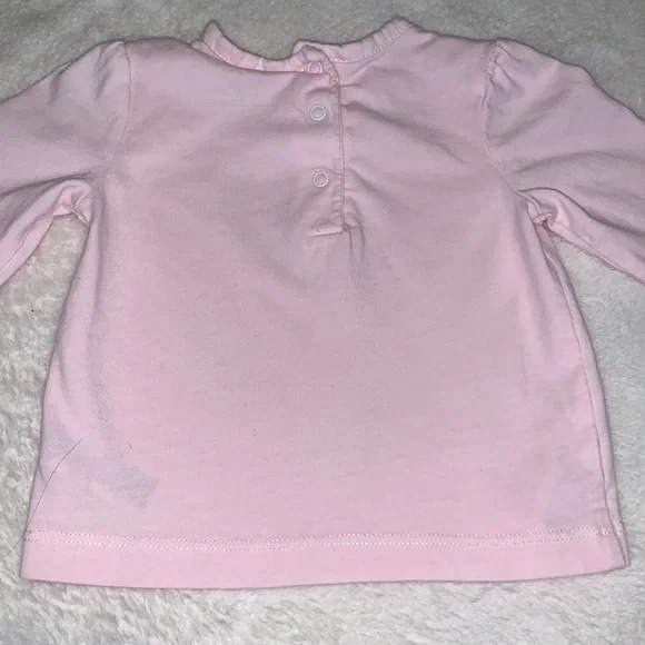 Little Me Pink & Gold Heart Top 12M Baby Girl - Picture 7 of 10